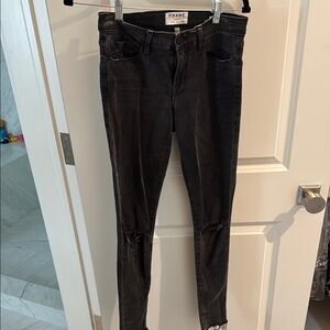 Frame Denim Black Skinny Jeans Classic Style